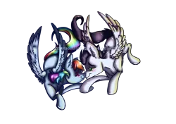 Size: 3400x2400 | Tagged: safe, artist:downpourpony, derpibooru import, rainbow dash, soarin', pony, falling, female, male, shipping, simple background, soarindash, straight, transparent background