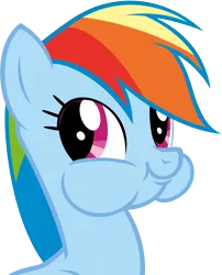 Size: 3152x3900 | Tagged: safe, artist:timeimpact, derpibooru import, rainbow dash, pony, party of one, .psd available, aweeg*, cute, dashabetes, high res, puffy cheeks, rainbow dash is best facemaker, simple background, solo, transparent background, vector