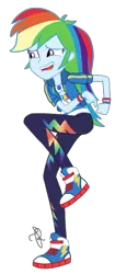 Size: 862x2048 | Tagged: safe, artist:ilaria122, derpibooru import, edit, edited screencap, screencap, rainbow dash, equestria girls, equestria girls series, overpowered (equestria girls), clothes, converse, faic, female, geode of super speed, magical geodes, not a vector, open mouth, pants, raised leg, shoes, sneakers, solo