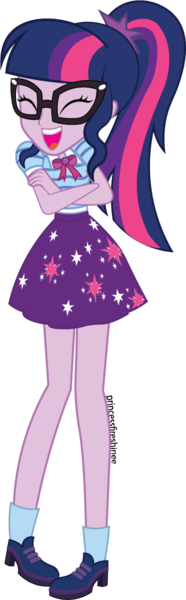 Size: 372x1200 | Tagged: safe, artist:princessfireshiner, derpibooru import, sci-twi, twilight sparkle, equestria girls, equestria girls series, overpowered (equestria girls), clothes, eyes closed, female, geode of telekinesis, laughing, magical geodes, open mouth, simple background, solo, transparent background, vector