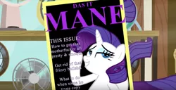 Size: 1019x521 | Tagged: safe, artist:dwk, artist:dwk13, derpibooru import, rarity, unicorn, totally legit recap, it isn't the mane thing about you, magazine cover, vulgar