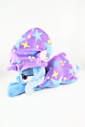 Size: 3648x5472 | Tagged: safe, artist:kazzysart, derpibooru import, trixie, pony, beanie (plushie), cape, clothes, hat, high res, irl, photo, plushie, prone, solo, trixie's cape, trixie's hat