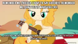 Size: 800x450 | Tagged: caption, coco (disney movie), derpibooru import, disney, edit, edited screencap, guitar, image macro, meme, musical instrument, pear butter, safe, screencap, spoiler:coco, spoilers for another series, text, the perfect pear