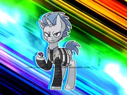 Size: 1024x768 | Tagged: safe, artist:charbycharby, derpibooru import, oc, ponified, pony, crossover, cyrus, pokémon, solo, team galactic, team rainbow rocket