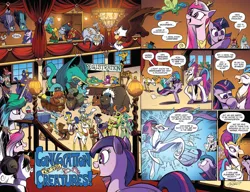 Size: 1600x1230 | Tagged: safe, artist:andypriceart, derpibooru import, idw, abyssinian king, abyssinian queen, amira, blackthorn, chief thunderhooves, chummer, king aspen, observer (character), prince rutherford, princess cadance, princess celestia, princess ember, queen novo, raven, rover, thorax, twilight sparkle, twilight sparkle (alicorn), abyssinian, alicorn, anthro, bat pony, bird, breezie, buffalo, cat, changedling, changeling, classical hippogriff, deer, diamond dog, digitigrade anthro, donkey, dragon, giant spider, giraffe, gorilla, gryphon, hippogriff, horse, parrot, parrot pirates, pony, saddle arabian, seapony (g4), spider, tarantula, yak, my little pony: the movie, spoiler:comic, spoiler:comic61, anthro with ponies, bubble pipe, changeling king, comic, comic page, convocation of the creatures, david bowie, dialogue, dragon lord ember, dragoness, female, king thorax, male, mare, night guard, observer, official comic, papa thorax, pipe, pirate, royal guard, speech bubble, stag, text, ziggy stardust