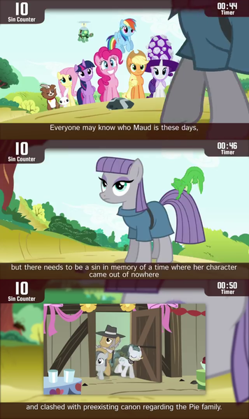 Size: 854x1440 | Tagged: safe, derpibooru import, screencap, applejack, fluttershy, maud pie, pinkie pie, rainbow dash, rarity, twilight sparkle, twilight sparkle (alicorn), alicorn, earth pony, pegasus, pony, unicorn, cinemare sins, maud pie (episode), the cutie mark chronicles, eyes closed, female, mane six, mare, standing