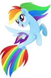 Size: 2357x3609 | Tagged: artist:infinitewarlock, derpibooru import, female, my little pony: the movie, open mouth, rainbow dash, safe, seaponified, seapony (g4), seapony rainbow dash, simple background, solo, species swap, transparent background