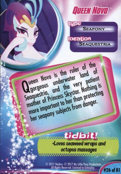 Size: 647x925 | Tagged: card, derpibooru import, my little pony: the movie, queen novo, safe, seapony (g4)