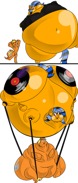 Size: 1200x2800 | Tagged: artist:mad'n evil, belly, bhm, big belly, butt, derpibooru import, fat, huge belly, huge butt, impossibly large belly, impossibly large butt, impossibly large everything, inflation, large butt, morbidly obese, obese, oc, oc:glowstick explosion, suggestive, unofficial characters only, weight gain