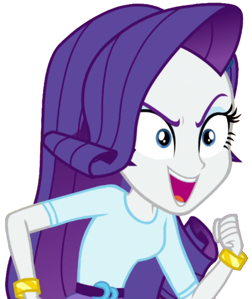 Size: 1726x2048 | Tagged: safe, artist:thebarsection, derpibooru import, rarity, equestria girls, >:d, clothes, evil grin, female, grin, open mouth, simple background, skirt, smiling, smirk, solo, transparent background, wristband