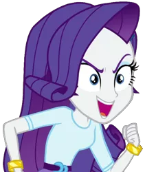 Size: 1726x2048 | Tagged: safe, artist:thebarsection, derpibooru import, rarity, equestria girls, >:d, clothes, evil grin, female, grin, open mouth, simple background, skirt, smiling, smirk, solo, transparent background, wristband