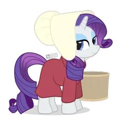 Size: 960x960 | Tagged: artist:dm29, bonnet, clothes, commission, derpibooru import, dress, handmaid, handmare, rarity, safe, solo, the handmaid's tale