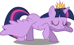 Size: 12190x7450 | Tagged: safe, artist:decprincess, derpibooru import, twilight sparkle, twilight sparkle (alicorn), alicorn, pony, equestria games (episode), .svg available, absurd resolution, bowing, female, mare, new crown, raised hoof, simple background, solo, spread wings, transparent background, vector, wings