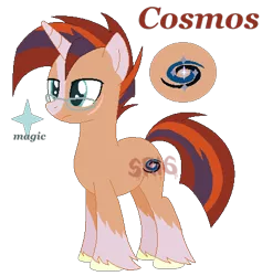 Size: 415x437 | Tagged: safe, artist:superrosey16, derpibooru import, oc, oc:cosmos, unofficial characters only, pony, unicorn, blaze (coat marking), glasses, male, offspring, parent:sunburst, parent:twilight sparkle, parents:twiburst, simple background, socks (coat marking), solo, stallion, transparent background, unshorn fetlocks