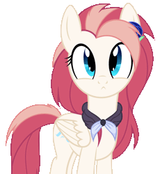 Size: 1022x1110 | Tagged: safe, artist:aureai, derpibooru import, oc, oc:aureai, unofficial characters only, pegasus, pony, .svg available, :<, animated, aureai is trying to murder us, blinking, clothes, cute, cutie mark, ear twitch, eye shimmer, female, floppy ears, flower, flower in hair, gif, image, looking at you, mare, ocbetes, shy, simple background, solo, transparent background, vector, wing twitch