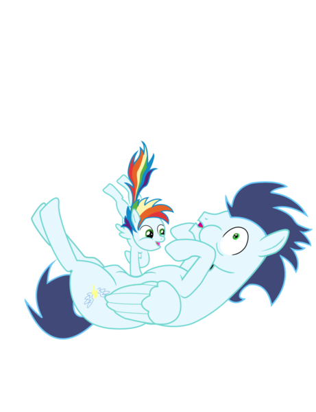 Size: 1024x1333 | Tagged: artist:theanswerisduh, derpibooru import, oc, offspring, parent:rainbow dash, parent:soarin', parents:soarindash, safe, simple background, soarin', transparent background