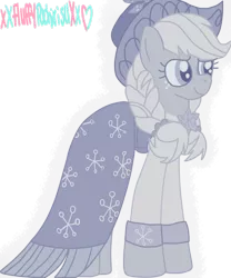 Size: 1024x1229 | Tagged: safe, artist:xxfluffypachirisuxx, derpibooru import, applejack, spirit of hearth's warming past, pony, a hearth's warming tail, clothes, dress, simple background, solo, transparent background
