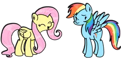 Size: 3000x1518 | Tagged: safe, artist:raptorfarts, derpibooru import, fluttershy, rainbow dash, pegasus, pony, sonic rainboom (episode), flutteryay, scene interpretation, yay