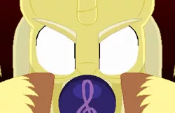 Size: 640x414 | Tagged: arch-alicorn, artist:herooftime1000, close-up, cutie mark, derpibooru import, judge, oc, octavia in the underworld's cello, oc:the judge, safe, soul, unofficial characters only, white eyes