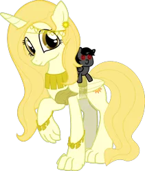 Size: 1184x1400 | Tagged: 2018 community collab, alicorn, alicorn oc, artist:eagle1division, claws, clothes, derpibooru community collaboration, derpibooru import, female, gold, horn, hybrid, jewelry, looking at you, mare, oc, oc:sunny's heart, oc:swift bolt, original species, plushie, safe, sash, simple background, solo, toga, transparent background, unofficial characters only, vector, wings
