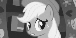 Size: 600x305 | Tagged: safe, derpibooru import, applejack, pony, animated, black and white, curly throwing things, funny, grayscale, irl, monochrome, photo, silly, silly pony, the three stooges, throwing, who's a silly pony