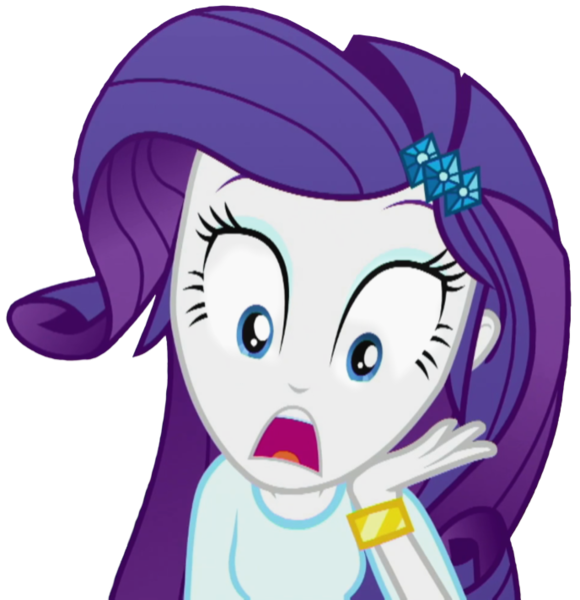 Size: 688x712 | Tagged: safe, artist:thebarsection, derpibooru import, edit, edited screencap, screencap, rarity, epic fails (equestria girls), eqg summertime shorts, equestria girls, clothes, female, not a vector, oh my, open mouth, simple background, solo, transparent background