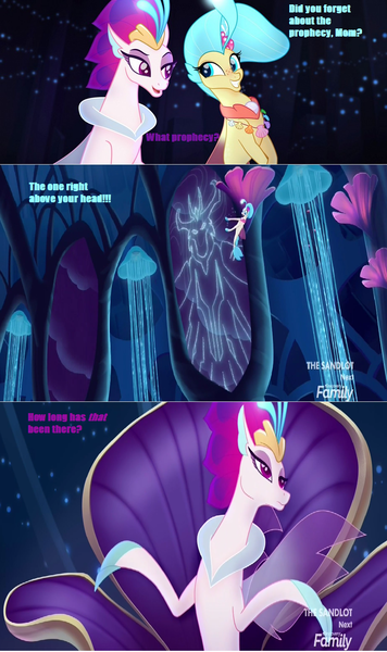 Size: 932x1572 | Tagged: artist:kaijualpha1point0, derpibooru import, dunces and dragons, my little pony: the movie, princess skystar, queen novo, safe, seapony (g4), spongebob squarepants, storm king