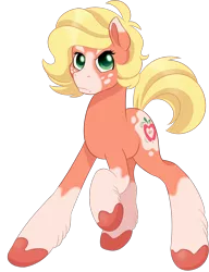 Size: 1020x1330 | Tagged: safe, artist:supercoco142, derpibooru import, applejack, pony, leak, spoiler:g5, applejack (g5), blaze (coat marking), g5, simple background, socks (coat marking), solo, transparent background