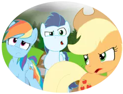 Size: 482x370 | Tagged: applejack, artist:ajmstudios, comic, derpibooru import, rainbow dash, safe, scootaloo's scootaquest, soarin'