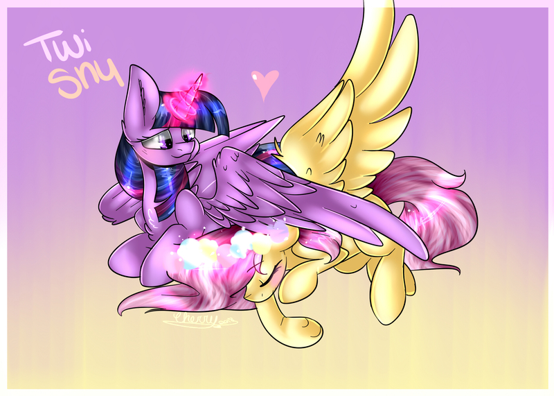 Size: 1856x1325 | Tagged: alicorn, artist:tehgamingcherryyt, derpibooru import, female, fluttershy, lesbian, safe, shipping, twilight sparkle, twilight sparkle (alicorn), twishy