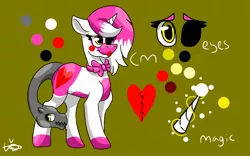 Size: 1280x800 | Tagged: safe, artist:lordofthefeathers, derpibooru import, ponified, pony, crossover, five nights at freddy's, mangle, reference sheet