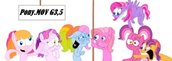 Size: 2853x1015 | Tagged: artist:evilbelle38, cheerilee (g3), derpibooru import, faic, g3, g3.5, .mov, pinkie pie (g3), pony.mov, rainbow dash (g3), rope, safe, scootaloo (g3), simple background, starsong, style emulation, sweetie belle (g3), toola roola, white background