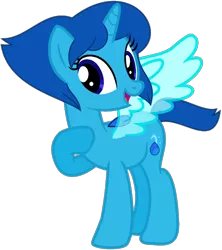 Size: 1024x1152 | Tagged: safe, artist:ra1nb0wk1tty, derpibooru import, ponified, alicorn, pony, female, hoof on chest, lapis lazuli (steven universe), mare, raised hoof, simple background, solo, steven universe, transparent background, transparent wings, water wings, wings