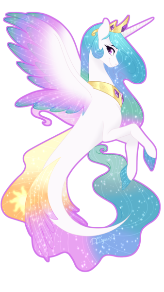 Size: 1440x2560 | Tagged: safe, artist:djspark3, derpibooru import, princess celestia, pony, seapony (g4), beautiful, female, lidded eyes, looking at you, mare, seaponified, seapony celestia, simple background, smiling, solo, species swap, spread wings, transparent background, wings