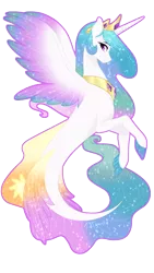 Size: 1440x2560 | Tagged: safe, artist:djspark3, derpibooru import, princess celestia, pony, seapony (g4), beautiful, female, lidded eyes, looking at you, mare, seaponified, seapony celestia, simple background, smiling, solo, species swap, spread wings, transparent background, wings