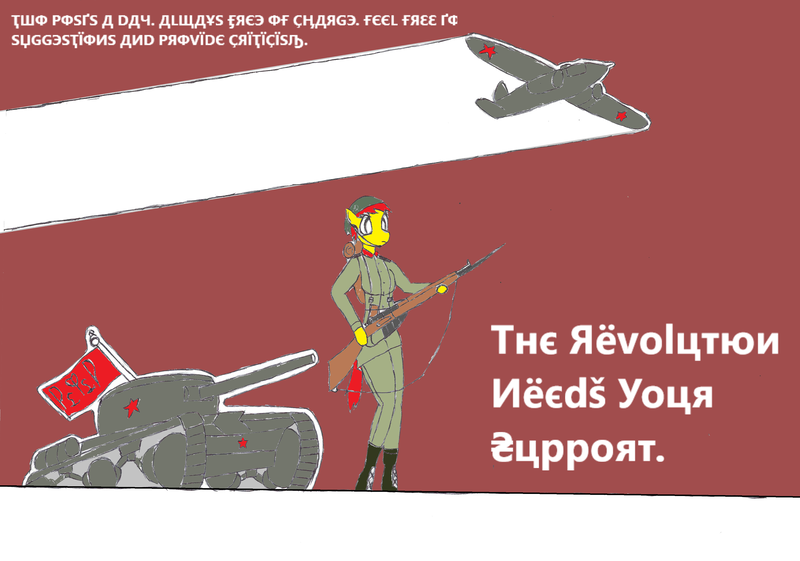 Size: 3436x2409 | Tagged: anthro, artist:sovietpone, derpibooru import, female, mosin nagant, oc, oc:red guard, plane, propaganda poster, revolution, safe, soviet, tank (vehicle), unofficial characters only