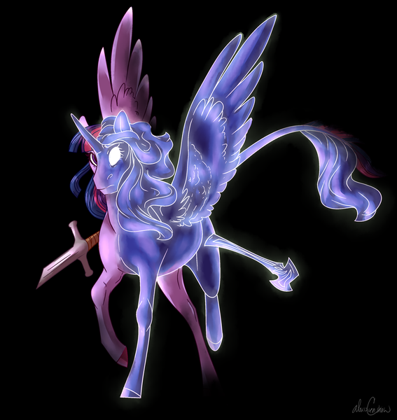 Size: 2729x2888 | Tagged: alicorn, artist:loladotz, celebrimbor, crossover, derpibooru import, gravewalker, safe, shadow of war, twilight sparkle, twilight sparkle (alicorn), wraith