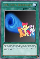 Size: 419x610 | Tagged: apple bloom, cutie mark crusaders, derpibooru import, editor:dtavs.exe, safe, scootaloo, source needed, sweetie belle, yu-gi-oh!