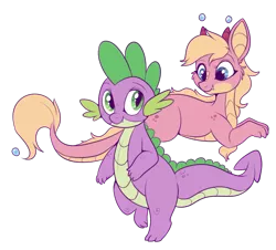 Size: 700x633 | Tagged: adopted, artist:lulubell, brother and sister, derpibooru import, dragon, dragon oc, duo, eastern dragon, female, male, oc, oc:xiá, safe, siblings, simple background, spike, white background