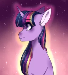 Size: 443x490 | Tagged: safe, artist:s1nb0y, derpibooru import, twilight sparkle, pony, bust, female, mare, portrait, rainbow ponies, solo, twilight (astronomy)