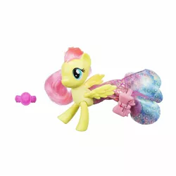 Size: 1500x1500 | Tagged: clothes, derpibooru import, dress, fashion style, fluttershy, irl, my little pony: the movie, official, photo, safe, seaponified, seapony fluttershy, seapony (g4), simple background, solo, species swap, toy, white background
