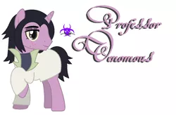 Size: 1060x696 | Tagged: safe, artist:hetaliafranceluvr123, derpibooru import, ponified, pony, unicorn, base used, clothes, cursive writing, lab coat, male, ok k.o.! lets be heroes, professor venomous, simple background, stubble, white background