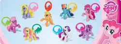 Size: 794x293 | Tagged: applejack, cheerilee, derpibooru import, fluttershy, irl, lily blossom, mane six, mcdonald's happy meal toys, official, photo, pinkie pie, rainbow dash, rarity, safe, toy, twilight sparkle