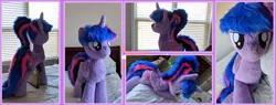 Size: 7000x2662 | Tagged: safe, artist:joltage, derpibooru import, twilight sparkle, twilight sparkle (alicorn), alicorn, pony, bedroom eyes, irl, life size, photo, plushie, solo