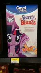 Size: 540x960 | Tagged: alicorn, cereal, derpibooru import, food, great value, merchandise, mexico, safe, twilight sparkle, twilight sparkle (alicorn)
