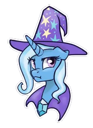 Size: 1228x1691 | Tagged: safe, artist:jykinturah, deleted from derpibooru, derpibooru import, trixie, pony, unicorn, annoyed, clothes, female, hat, mare, scrunchy face, simple background, transparent background, trixie's hat