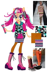 Size: 3300x5100 | Tagged: safe, artist:cimmi cumes, derpibooru import, sour sweet, equestria girls, legend of everfree, boots, clothes, concept art, flashlight (object), geometric, image, jpeg, shoes, what could have been