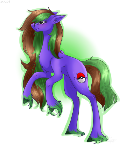 Size: 3089x3673 | Tagged: safe, artist:lastaimin, derpibooru import, oc, oc:narachi, unofficial characters only, earth pony, pony, female, high res, mare, pokémon, simple background, solo, transparent background