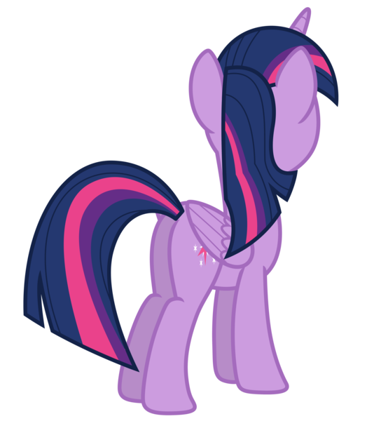 Size: 6201x6962 | Tagged: safe, artist:estories, derpibooru import, twilight sparkle, twilight sparkle (alicorn), alicorn, pony, absurd resolution, butt, plot, simple background, solo, transparent background, vector