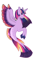 Size: 1540x2760 | Tagged: alicorn, artist:djspark3, derpibooru import, female, mare, rainbow power, safe, seaponified, seapony (g4), seapony twilight, simple background, smiling, solo, species swap, transparent background, twilight sparkle, twilight sparkle (alicorn)